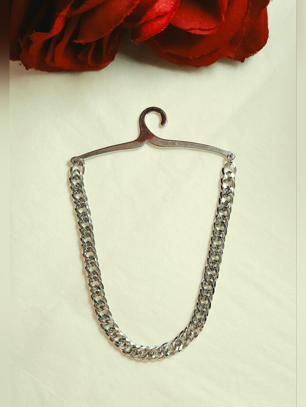 Vintage Silver Plated Tie Chain Tuxedo Wedding Tie Chain